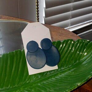 Dark Blue/Navy Post Earrings (Winter Collection)